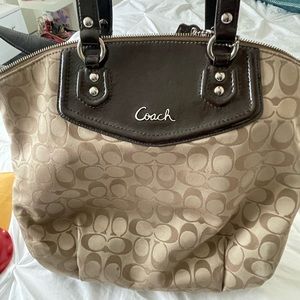 Brown coach bag